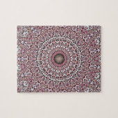 Rosa magische Blumengarten-Mandala Puzzle (Horizontal)
