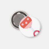 Rosa Magnet (Vorderseite/Rückseite)