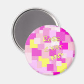 Rosa Magnet (Vorderseite/Rückseite)