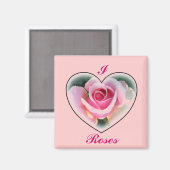Rosa Magnet (Vorderseite/Rückseite)