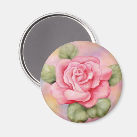 Rosa Magnet (Vorderseite/Rückseite)