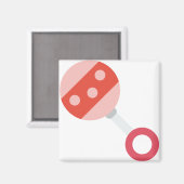 Rosa Magnet (Vorderseite/Rückseite)