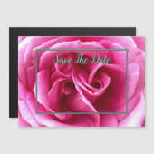 Rosa Magnetic Save the Date Magneteinladung (Vorne/Hinten)