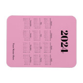 Rosa Magnetkarte für den Kalender 2024 Magnet (Horizontal)