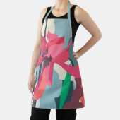 Rosa Magnolia Abstrakte Blumenfarbblöcke Zuhause Schürze (InSitu)