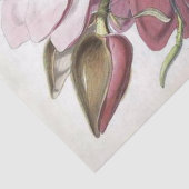 Rosa Magnolia Blume Botanischer Bird Craft Seidenpapier (Detail)