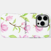 Rosa Magnolia-Blume Case-Mate iPhone Hülle (Rückseite (Horizontal))