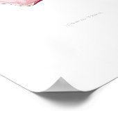 Rosa Magnolia-Blume drucken Poster (Ecke)