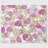 Rosa Magnolia Blume Geschenkpapier (Flach)