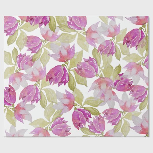 Rosa Magnolia Blume Geschenkpapier (Flach)