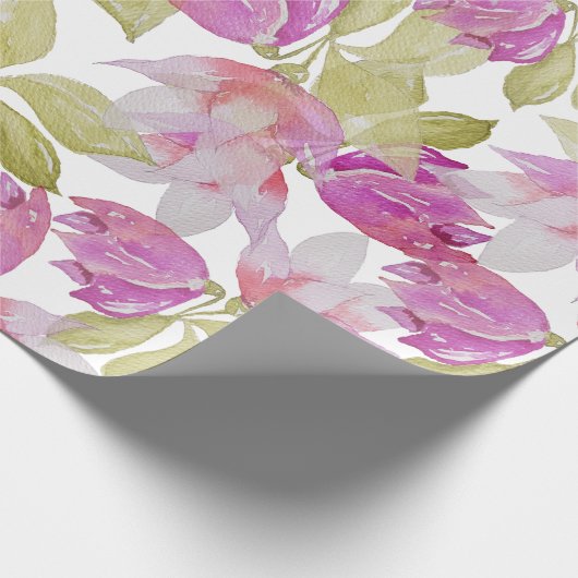 Rosa Magnolia Blume Geschenkpapier (Ecke)