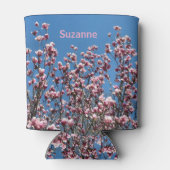 Rosa Magnolia-Blume Personalisiert Dosenkühler (Rückseite)