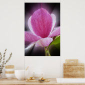 Rosa Magnolia-Blume Poster (Küche)