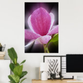 Rosa Magnolia-Blume Poster (Heimbüro)