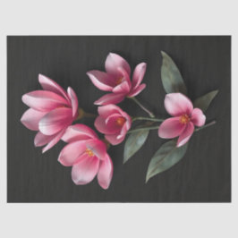 Rosa Magnolia-Blume Seidenpapier