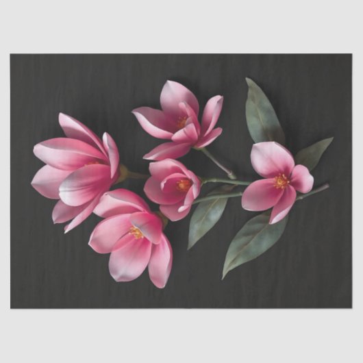 Rosa Magnolia-Blume Seidenpapier (Vorderseite)