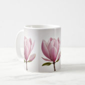 Rosa Magnolia Blume Tasse (Vorderseite Links)