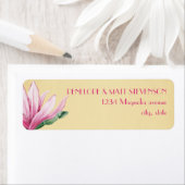 Rosa Magnolia-Blume | Vintages Papier | Monogramm (Insitu)