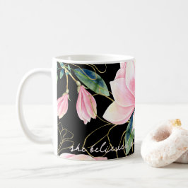 Rosa Magnolia Blume, von denen sie glaubte, sie kö Kaffeetasse