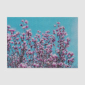 Rosa Magnolia Blüte Blauer Himmel Enttäuschung Seidenpapier (Vorderseite)