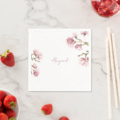 Rosa Magnolia Blüte Cocktail Serviette (Beispiel)