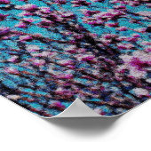 Rosa Magnolia Blüten Blauer Himmel Foto Gemälde Poster (Ecke)