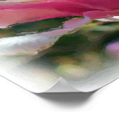 Rosa Magnolia Blüten Blume Foto Malerei Poster (Ecke)