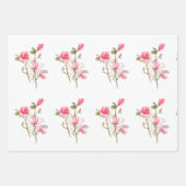 Rosa Magnolia Blüten Frühlingssommer Brautparty Geschenkpapier Set (Vorderseite 3)