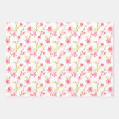 Rosa Magnolia Blüten Frühlingssommer Brautparty Geschenkpapier Set (Vorderseite 2)