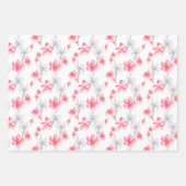 Rosa Magnolia Blüten Frühlingssommer Brautparty Geschenkpapier Set (Vorderseite)