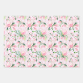 Rosa Magnolia Blüten Frühlingssommer Brautparty Geschenkpapier Set (Vorderseite)