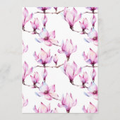 Rosa Magnolia Brautparty Hinweiskarte (Rückseite)