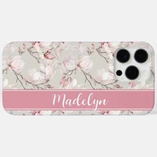 Rosa Magnolia Case-Mate iPhone Hülle (Rückseite (Horizontal))