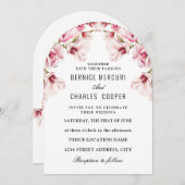 Rosa Magnolia Einladung (Vorne/Hinten)