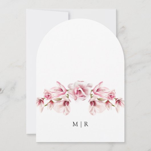 Rosa Magnolia Einladung (Rückseite)