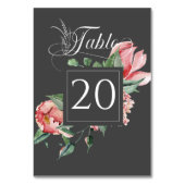 Rosa Magnolia Hochzeitsempfang Tischnummer (Rückseite)