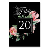 Rosa Magnolia , Hochzeitsempfang Tischnummer (Vorderseite)