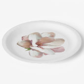 Rosa Magnolia Pappteller (Schrägansicht)