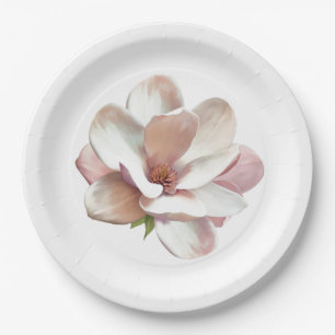 Rosa Magnolia Pappteller