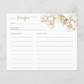 Rosa Magnolia Rezept Karte Wasserfarbe (Vorderseite)