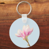 Rosa Magnolia Schlüsselring Schlüsselanhänger (Vorderseite)