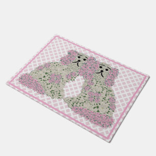 Rosa Magnolia Staffordshire Hunde Rose Kunst, Dich Fußmatte