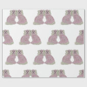 Rosa Magnolia Staffordshire Hunde Rose Kunst, Dich Geschenkpapier (Flach)