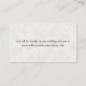 Rosa Magnolias Hochzeitsdetails Begleitkarte (Rückseite)