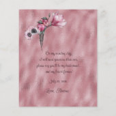 Rosa Magnolias wirst du meine Bridesmädchen sein (Rückseite)