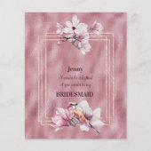 Rosa Magnolias wirst du meine Bridesmädchen sein (Vorderseite)