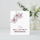 Rosa Magnolias wirst du meine Bridesmädchen sein (Stehend Vorderseite)