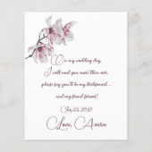 Rosa Magnolias wirst du meine Bridesmädchen sein (Rückseite)