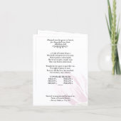 Rosa Magnolie Minimal Bifold Gedenkprogramm Einladung (Rückseite)
