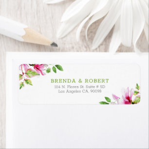 Rosa Magnolie Rahmen Hochzeitsdesign